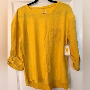 NWT Westbound Sunlit Yellow Top with Pocket